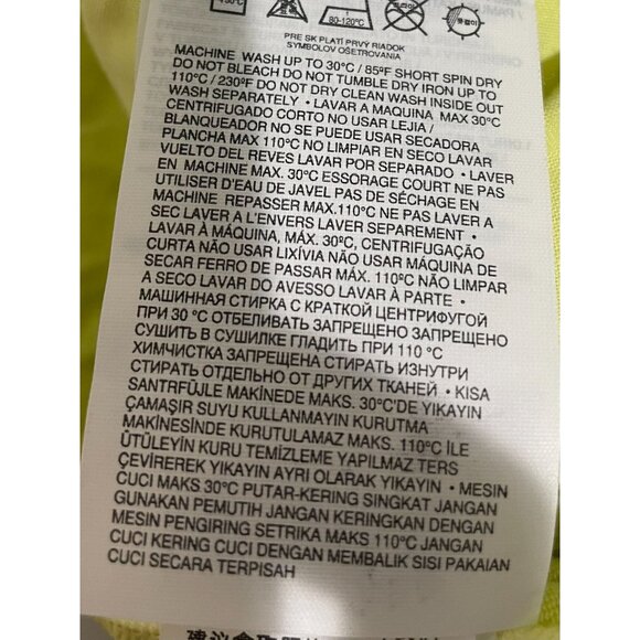 MNG Denim Straight Cropped High Waist Jeans Women Size 36 Bright Lime Green - Picture 16 of 16